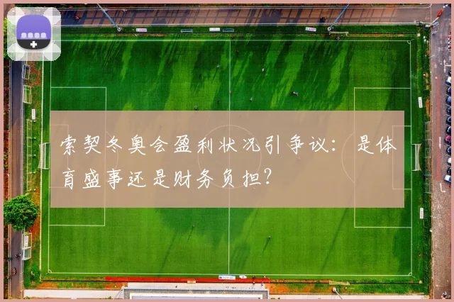 索契冬奥会盈利状况引争议:是体育盛事还是财务负担?